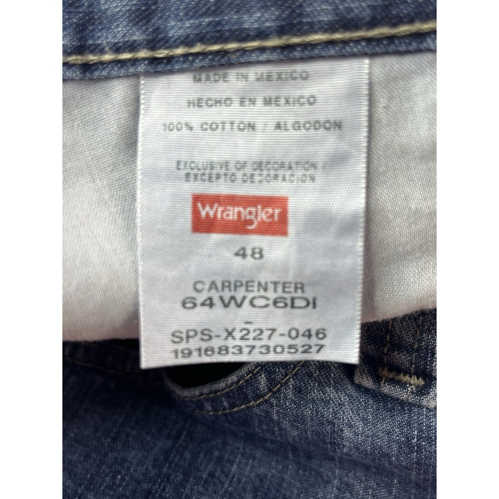 Wrangler Mens Size 48 Denim‎ Flat Front 5 Pocket Carpenter Shorts Outdoor Casual - Picture 10 of 16